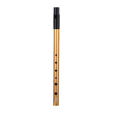 Maxbell Penny Whistle Flute Portable Easily Clean 6 Hole Kids Beginners Music Lovers D Key gold