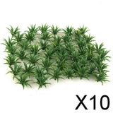 Maxbell 10x50pcs Green Scenery Landscape Model Sword Grass 1:100-1:200 Assembly Parts