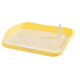 Maxbell Dog Toilet Pet Litter Pan Portable Potty Tray for Indoor Other Pets Bunny yellow medium Fence