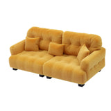 Maxbell Miniature Dollhouse Sofa Room Scene Decoration Realistic Miniature Toy Model 1 12 Brown