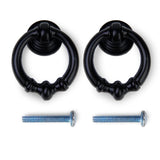 Maxbell 6pcs Vintage Nickel Cabinet Drawer Dresser Cupboard Door Pull Ring Handle Knobs