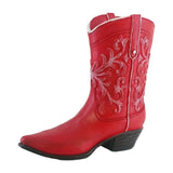 Maxbell Resin Vase Cowgirl Boot Vase Cute Dried Flower Vase for Farmhouse Book Shelf Red