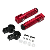 Maxbell Generic Motorcycle Foot Pegs Foldable Practical Footpegs for Motorcycle Red