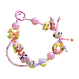 Maxbell Bag Pendant Doll Accessories Phone Charm with Beads for Kids Adults Children Style F