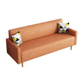Maxbell Minimalist Nordic Sofa/Modern Style/1-3 Seats · Living Room/Strong Rubber Wood Frame Orange Tech Fabric