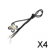 Maxbell 4xObi Ornament Lady Obi Fastening Belt Decoration for Christmas Ceremony Party Black