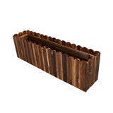 Maxbell Wooden Flower Pot Rectangular Balcony Accessories Planter for Desktop Window