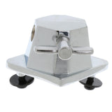 Maxbell 3Pcs Chrome Floor Tom Leg Mount Bracket Tom Drum Set Replacement Part Access