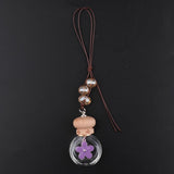 Maxbell Maxbell 2X Empty Car Perfume Bottle Hanging Pendant Aroma Diffuser Purple Flower