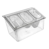 Maxbell Maxbell Chilled Condiment Server Taco with Lid Bar Garnish Holder Wedding Receptions 3 Different Slot