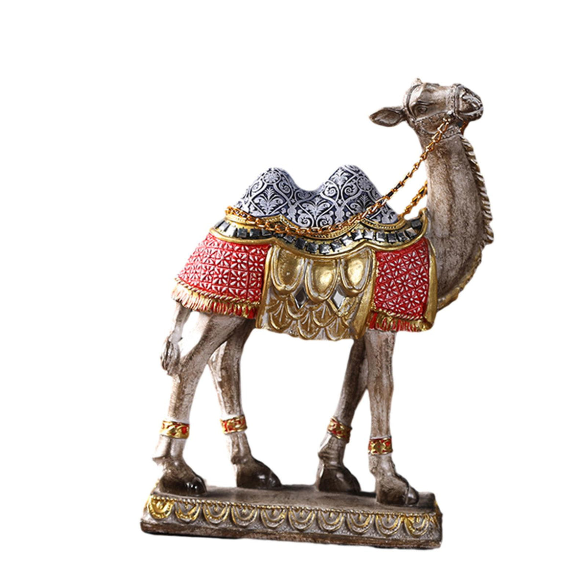 Maxbell Camel Animal Statue Cute Durable Camel Figurine for Fireplace Bedroom Office Blue
