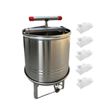 Maxbell Large Honey Presser Honey Separator Wine Making for Oil Pomace Grape Vinasse 5 filtration bags