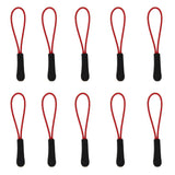 Maxbell 4x10Pcs Reflective Zipper Pull Cord Zip Puller Zip Fastener Zip Slider Red