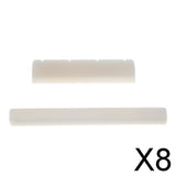 Maxbell 8xBone Saddle Nut Slotted for Ukulele Guitar