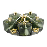 Maxbell Divided Serving Tray Stylish Luxury Condiment Box for Chocolates Nuts Sweets green