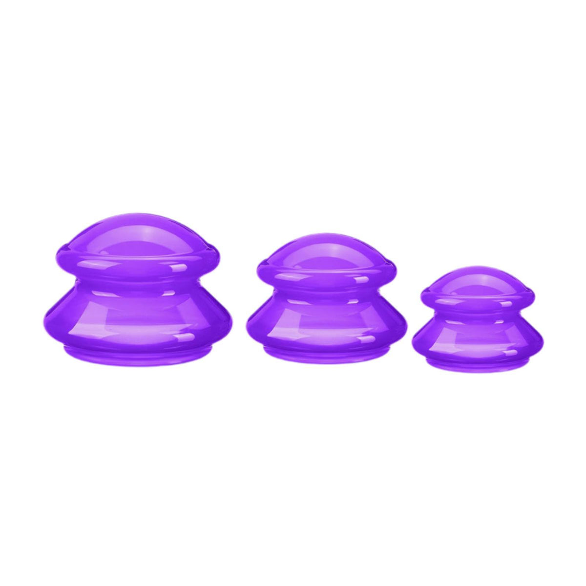 Maxbell 3x Massage Cup for Body Relaxation Massaging Face Deep Tissue Violet