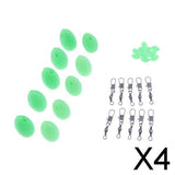 Maxbell 4x10 Pieces Bombarda Sbirolino Floating Trout Pose Fly Fishing Floats Green
