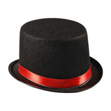 Maxbell Black Top Hat Dance Hat Fedoras for Nightclub Carnival Theme Parties