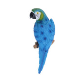 Maxbell 2x Resin Parrot Bird Model Toy Animal Ornament Hanging Decor Red & Blue 31cm