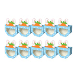 Maxbell 10Pcs Foldable Candy Boxes Paper Gift Packaging Box for Housewarming Holiday Blue