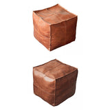 Maxbell 2pcs Boho Moroccan Pouf Cover Footstool Storage Ottoman Decor Living Room