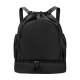 Maxbell Sports Drawstring Backpack Rucksack Party Travel Organizer Women Men Gym Bag Black