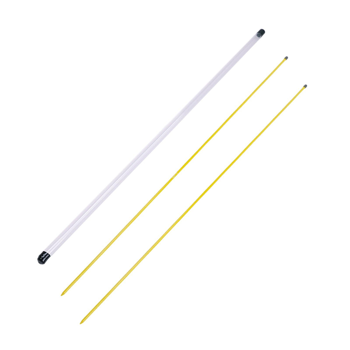 Maxbell Maxbell 2x Golf Alignment Sticks with Storage Tube for Swing Practice Golf Accessory 80cm Yellow
