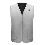 Mens Electric Heating Vest Winter Warm Up Jacket Battery Heated Coats L