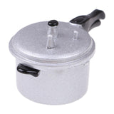 Maxbell 1/12 Dollhouse Pressure Cooker Mini Alloy Model for Kids Children Boys Girls