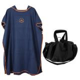 Maxbell Adult Surf Beach Hood Poncho Wetsuit Changing Robe & Changing Mat Navy Blue