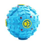 Maxbell Maxbell Pet Dog Interactive Squeaky Ball Feeding Food Ball Toy Puzzle Toy Blue - L