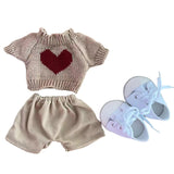 Maxbell 38cm Doll Clothes Dress up Cute Doll Clothes Suit for Party Ages 5 6 7 8 9 10 Brown Knitting