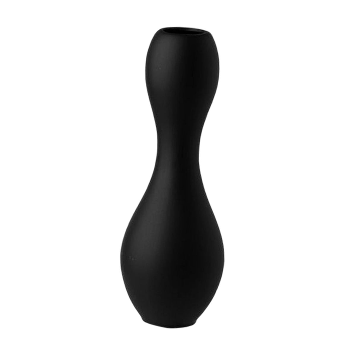 Maxbell Maxbell Ceramic Flower Vase Modern Minimalist Elegant for Home Decoration Adornment Black 10.5cmx29.5cm