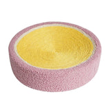 Maxbell Maxbell Sisal Cat Scratcher Bed Furniture Protection Nonslip Bottom Sleeping Nest Yellow Pink