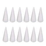 Maxbell 2x12Pcs Craft Foam Cones Christmas Tree Project for Festival Table Centerpiece 9.8cm