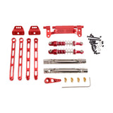 Maxbell RC Metal Shock Absorber DIY RC Car Pull Rod Kits for MN82 MN78 1:12 Scale RC red