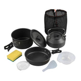 Maxbell Camping Cookware with Mesh Bag Portable for Fishing Outdoor Cooking Barbecue Black Handle