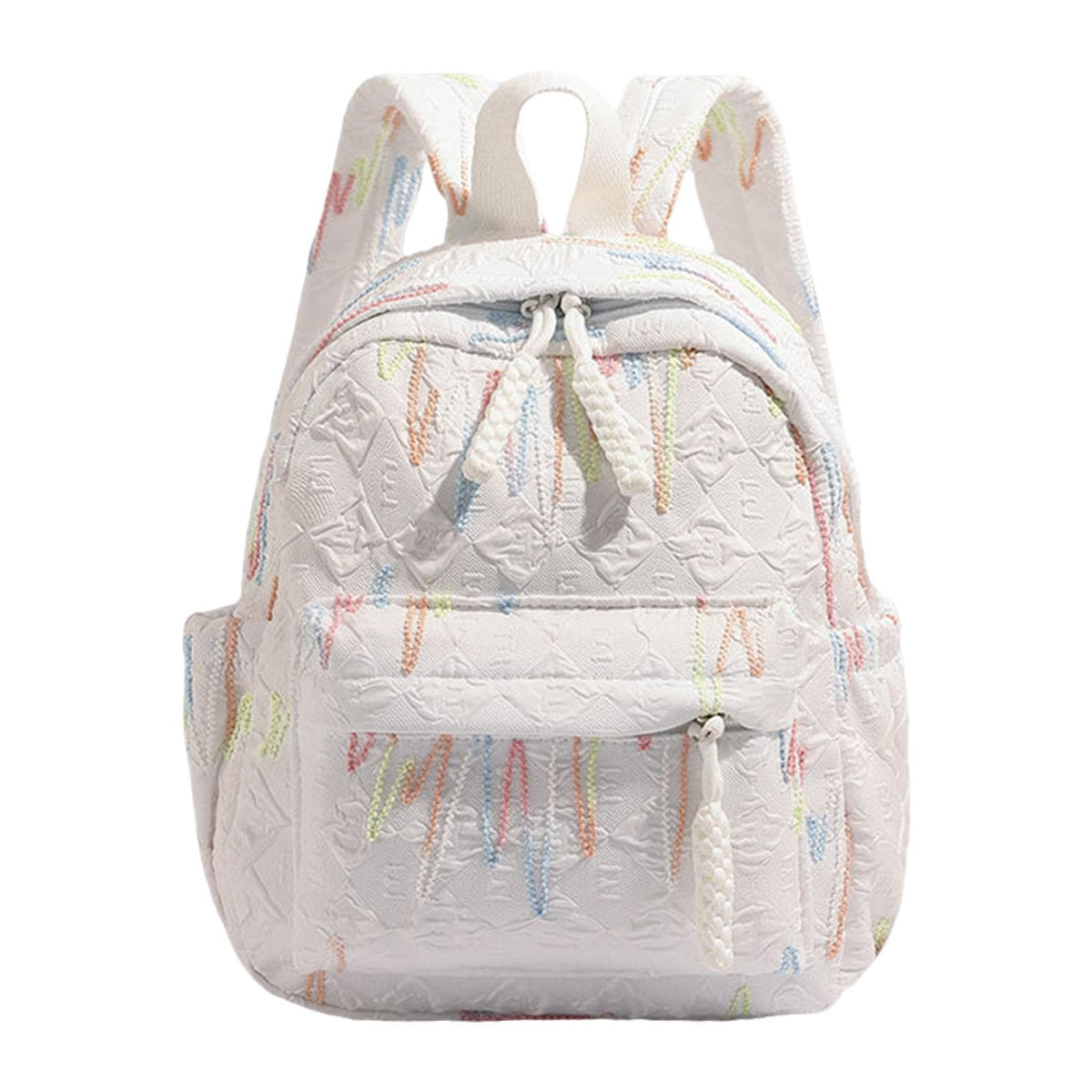 Maxbell Kids Backpack Chic Large Capacity Book Bag for Middle High School Boys Girls White