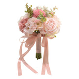 Maxbell Wedding Bouquet Centerpieces Romantic Hand Flower for Party Photo Props Home Pink