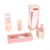 Maxbell Wooden Toy Room Set Dollhouse Furniture Accessory Light Pink
