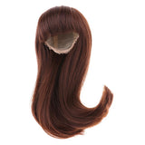 Maxbell Hair Wig Centre Parting Hair Accessories for 1/4 BJD for MSD for DOD for Dollfie Doll not for Human Coffee - Aladdin Shoppers