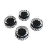 Maxbell 3x4pcs Speed Dial Knobs for   Epiphone Style Electric Guitars Black/White
