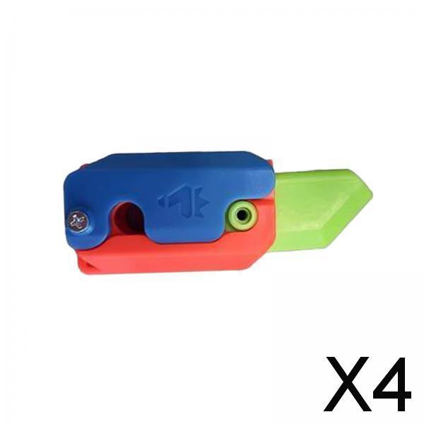 Maxbell 4x3D Printing Fidget Knife Luminous Small Radish Knife Mini Model for Kids