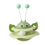 Maxbell Turntable Cat Toy Wobble Spinner for Indoor Adult Cats Medium and Small Cats Green