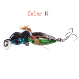 Maxbell Maxbell 4.5cm/3.6g Crankbait Bait Bee Body Bass Lures Fishing Tackle Treble Hooks