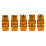 Maxbell Maxbell 5x Cycling MTB Bicycle Alluminum Alloy Presta Valve Cap Dust Cover Gold