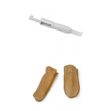 Maxbell Pair Cowhide Cow Leather Finger Cots + Household Sewing Machines Needle Threader