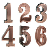 Maxbell 6x ABS Plastic House Door Number Sign Plaque DIY Digit Number 0 to 9 Number