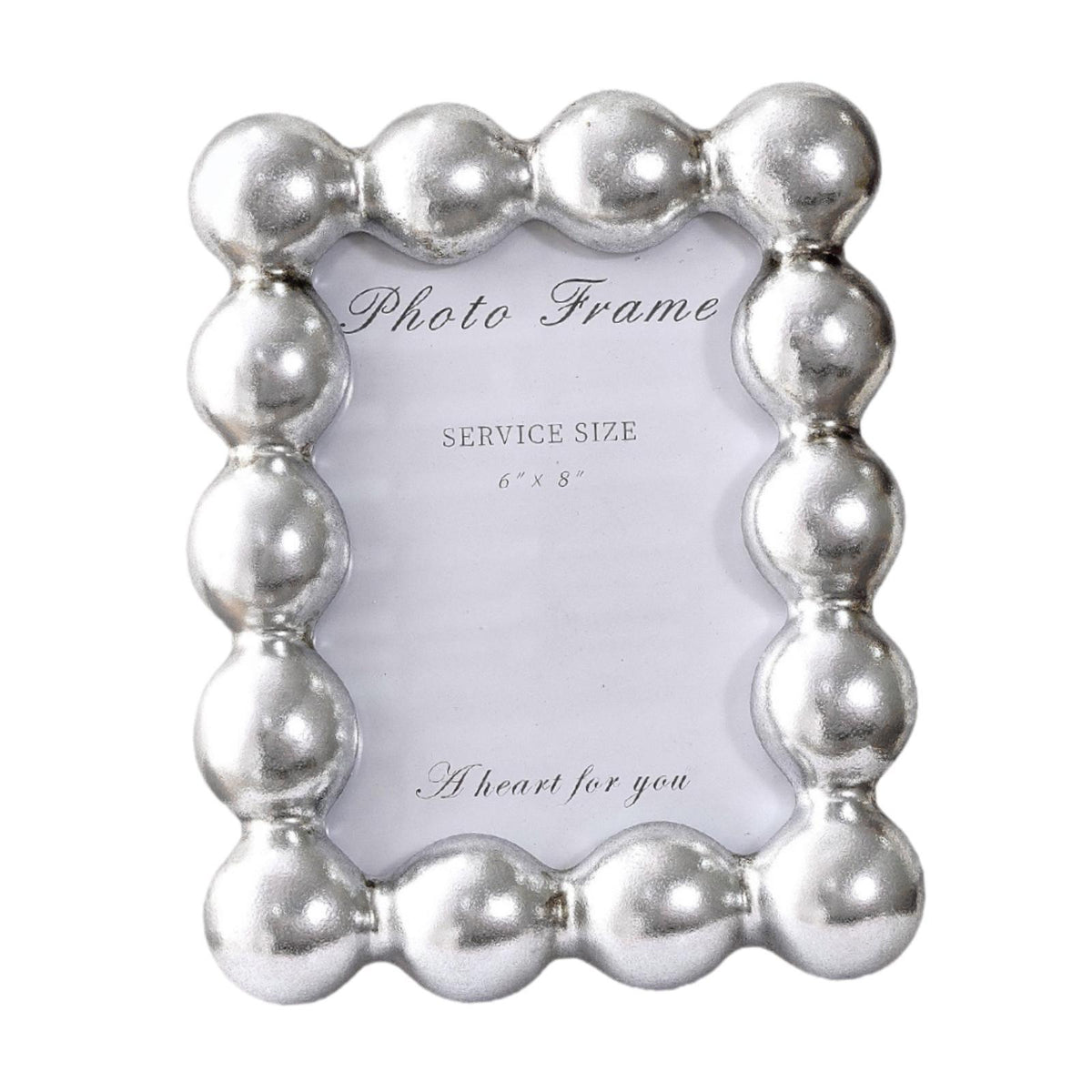 Maxbell Photo Frame Clear Protective Picture Frame for Baby Birthdays Weddings Table Silver