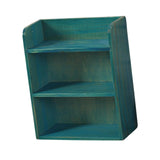 Maxbell Desktop Storage Rack Wooden Holder Desk Shelf for Dressing Table Office Home Blue